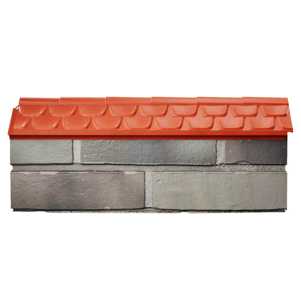 Парапет Zking Эльбрус Красный с посадкой на 0.5 кирпича (130мм) в Менделеевске фото