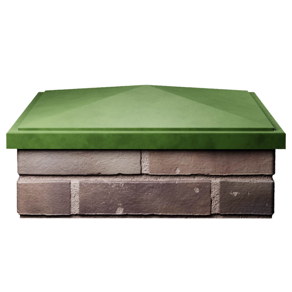 Колпак Zking БонаМоно Зеленый на столб 2х2 кирпича (515х515, 530х530мм) Менделеевск фото