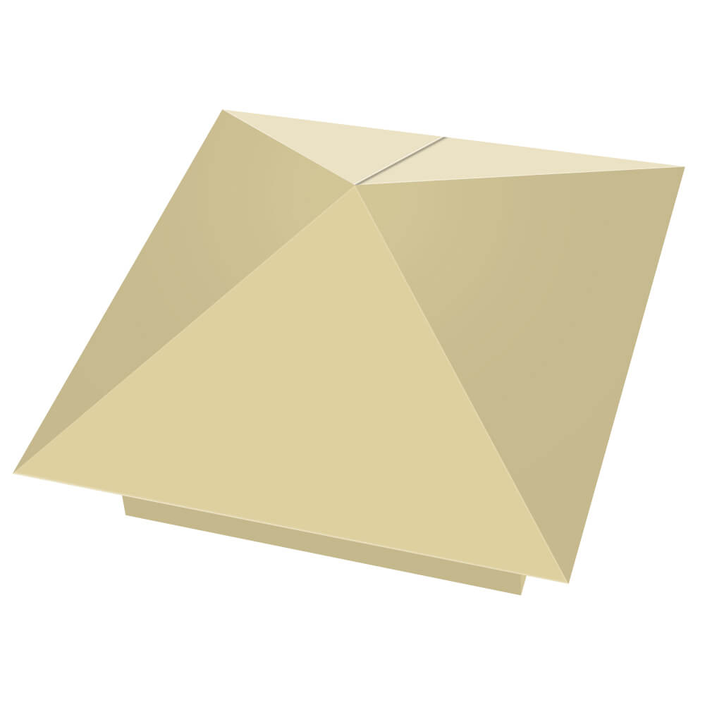 Колпак металлический 400х400мм RAL1014 Бежевый заборный Менделеевск фото