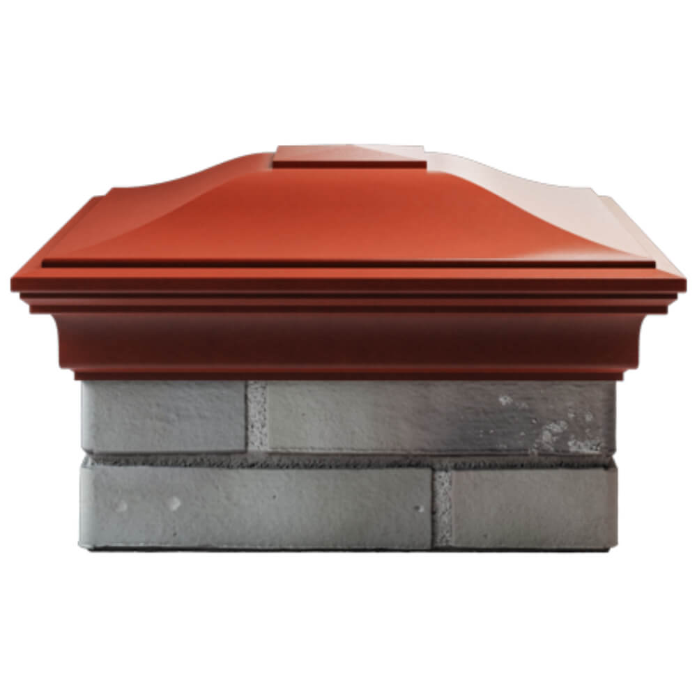 Колпак Zking Монблан Красный на столб 1.5х1.5 кирпича (385х385мм) Менделеевск фото