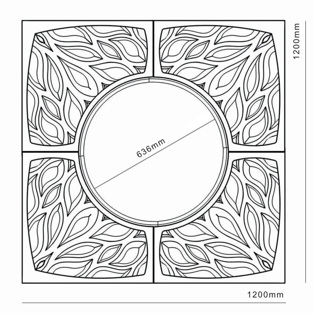 Приствольная решетка для дерева ZKING CRUST 1.2х1.2м Черная в Менделеевске фото
