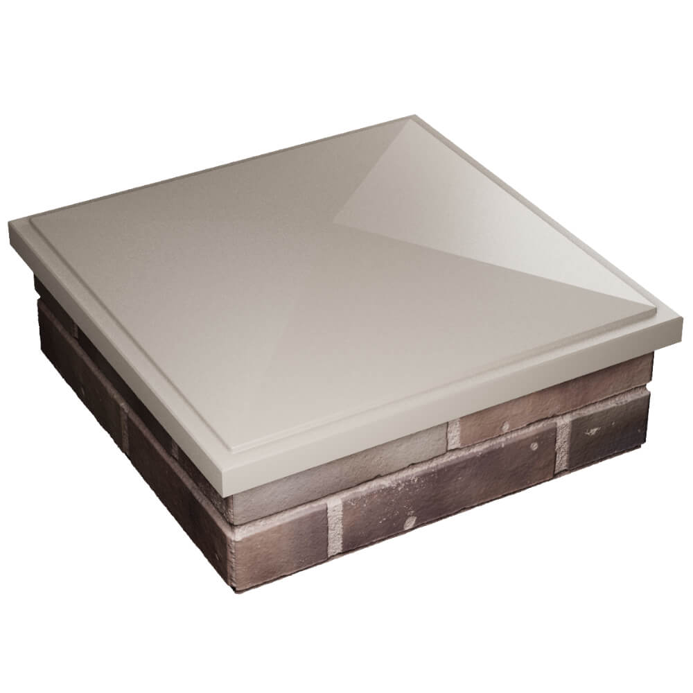 Колпак Zking БонаМоно Бежевый на столб 2х2 кирпича (515х515, 530х530мм) в Менделеевске фото