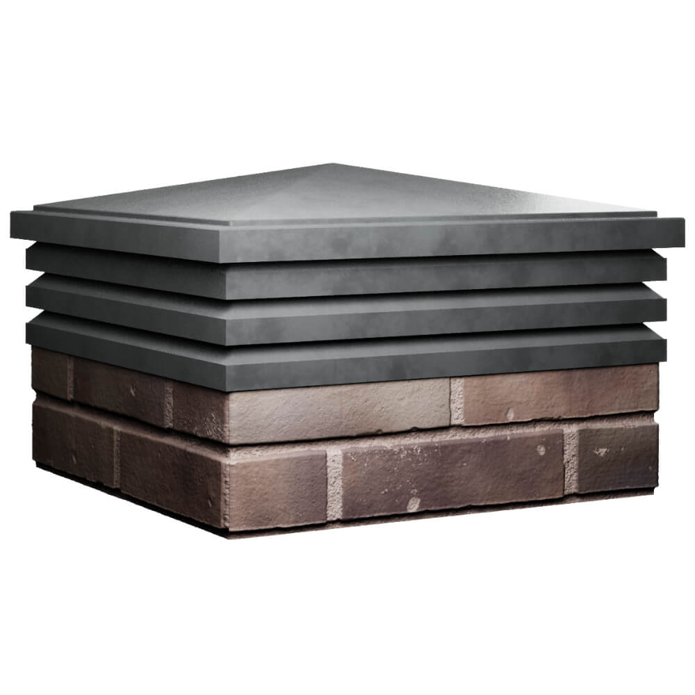 Колпак Zking Бона ХайТек Серый на столб 2х2 кирпича (513х513мм) в Менделеевске фото