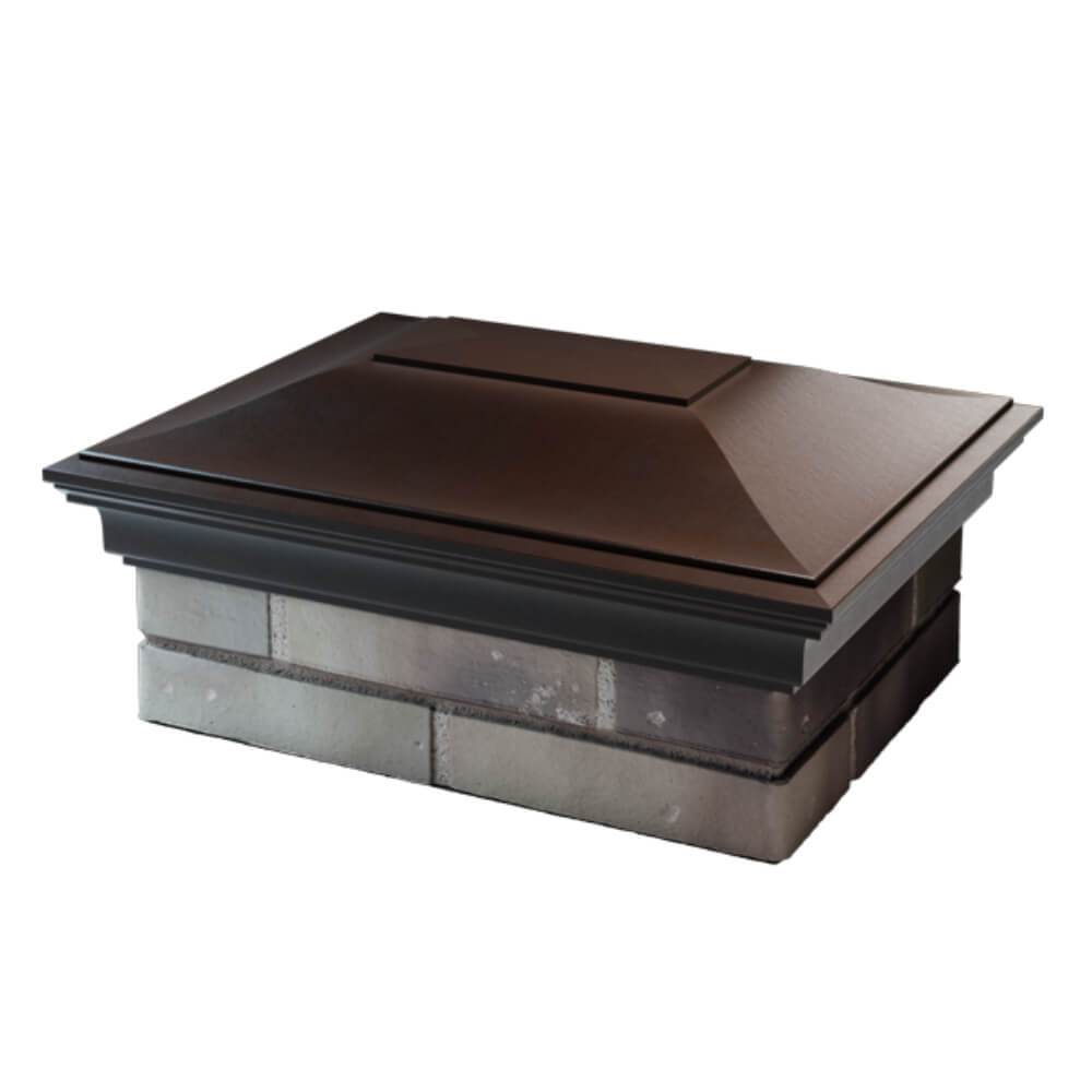 Колпак Zking Монблан Коричневый на столб 2х1.5 кирпича (515х385мм) в Менделеевске фото