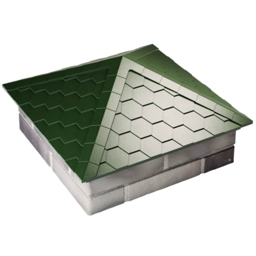 Колпак Zking Эверест Зеленый на столб 2х2 кирпича (535х535мм) Менделеевск фото