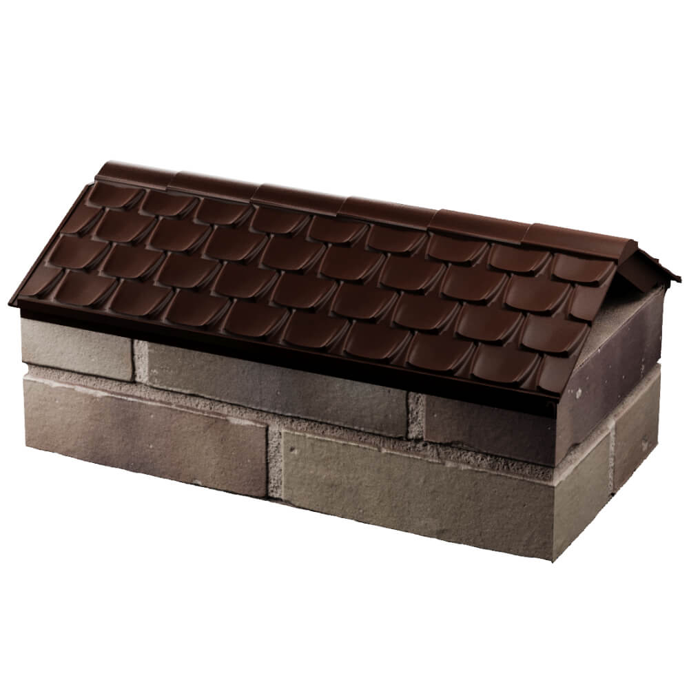 Парапет Zking Эльбрус Коричневый с посадкой на 1 кирпич (255мм) в Менделеевске фото