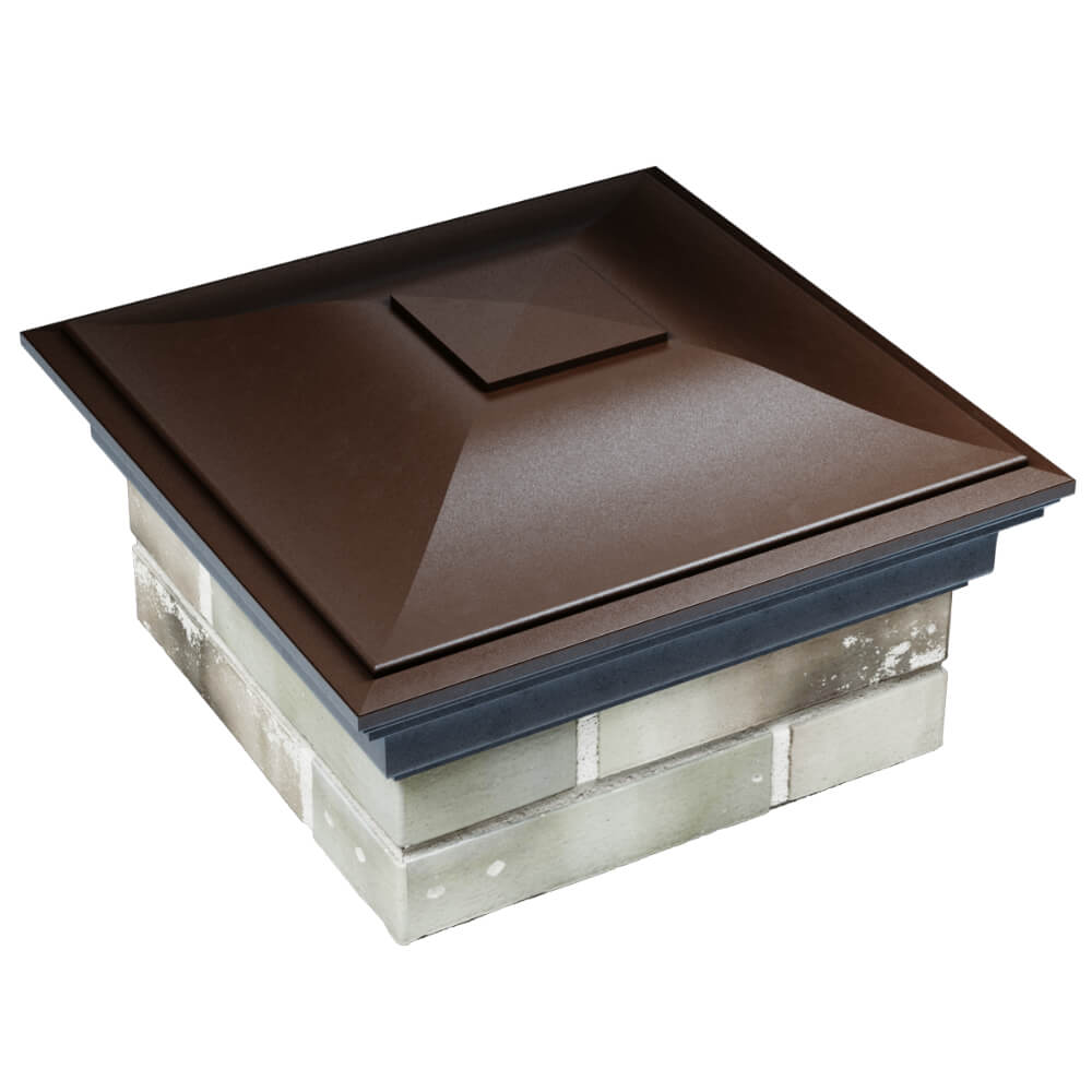 Колпак Zking Монблан Коричневый на столб 1.5х1.5 кирпича (385х385мм) в Менделеевске фото