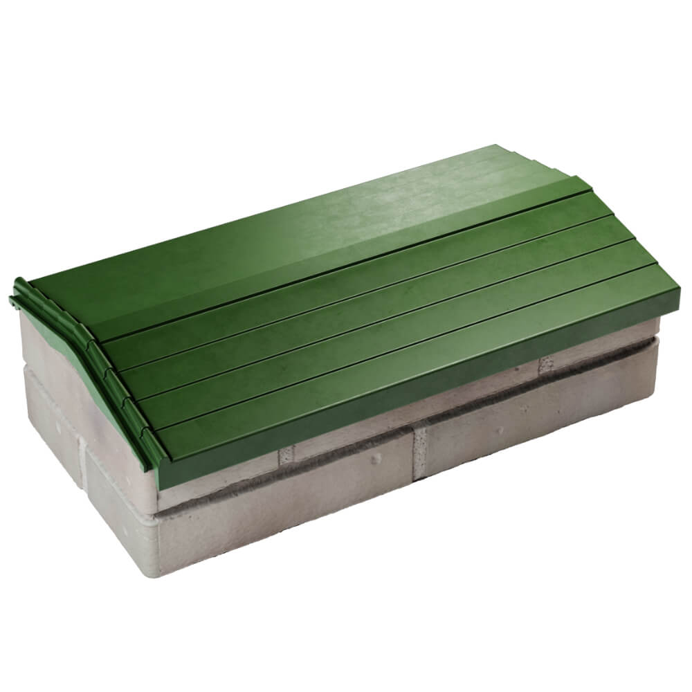 Парапет Zking Бона ХайТек Зеленый с посадкой на 1 кирпич (200/225/255мм) в Менделеевске фото