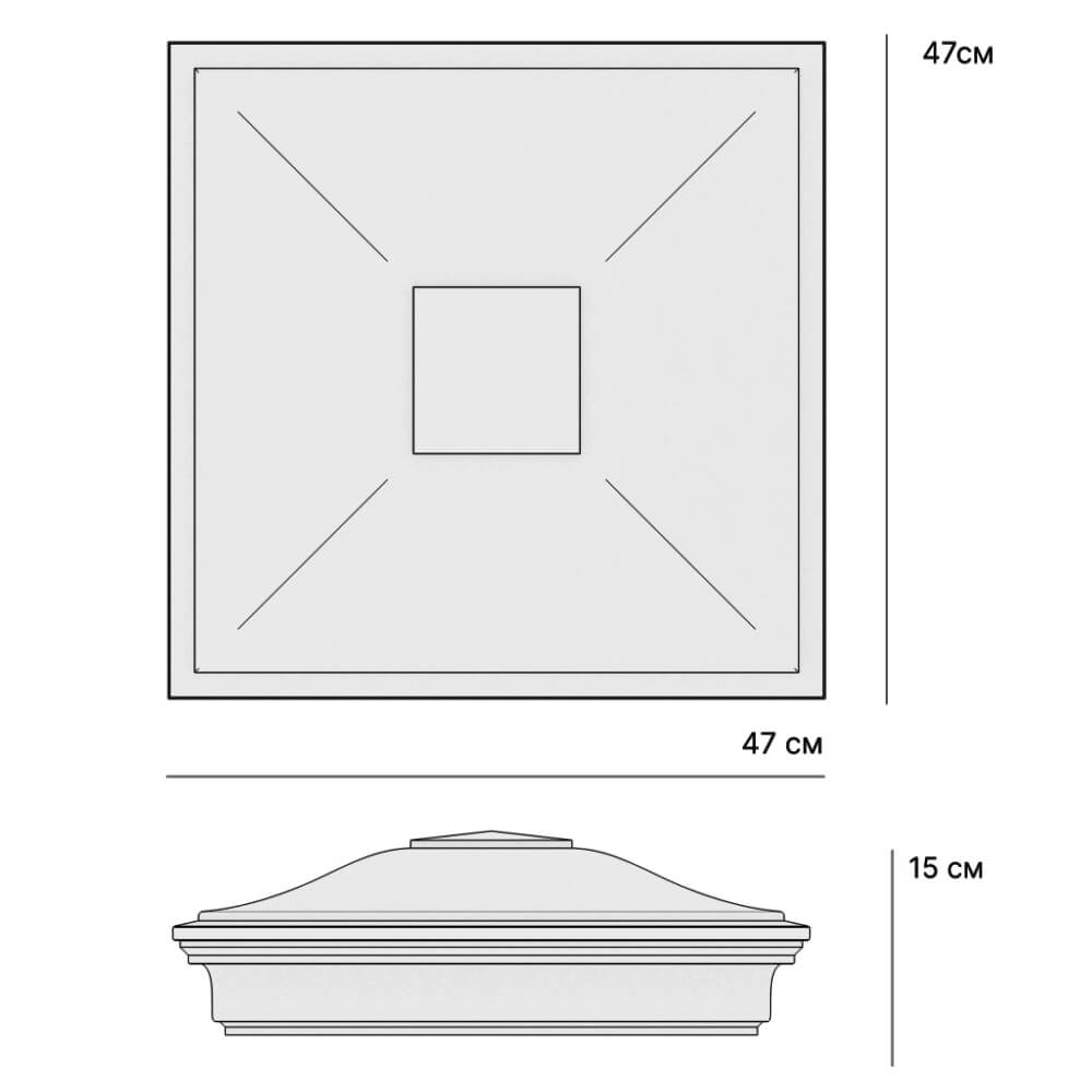 Колпак Zking Монблан Коричневый на столб 1.5х1.5 кирпича (385х385мм) в Менделеевске фото