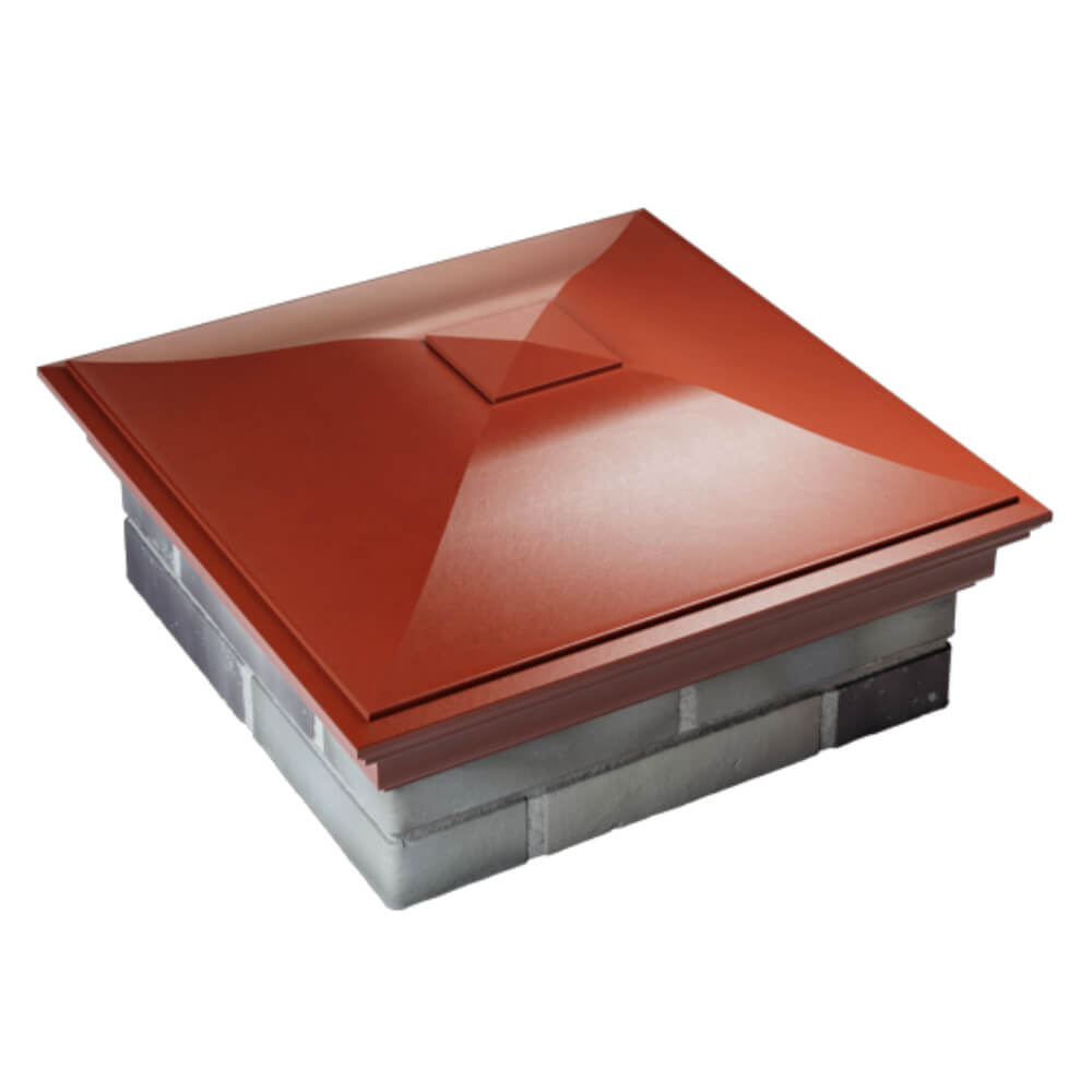 Колпак Zking Монблан Красный на столб 2х2 кирпича (515х515мм) Менделеевск фото