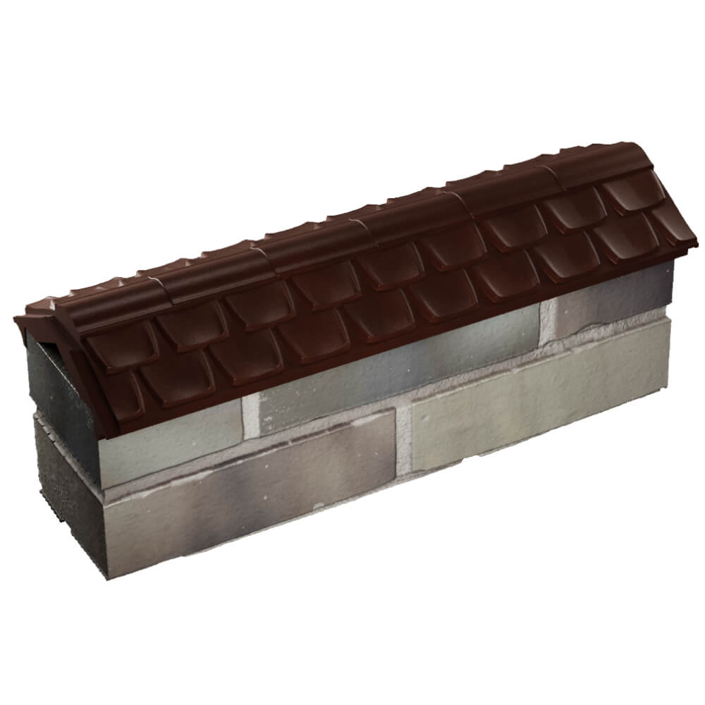 Парапет Zking Эльбрус Коричневый с посадкой на 0.5 кирпича (130мм) в Менделеевске фото
