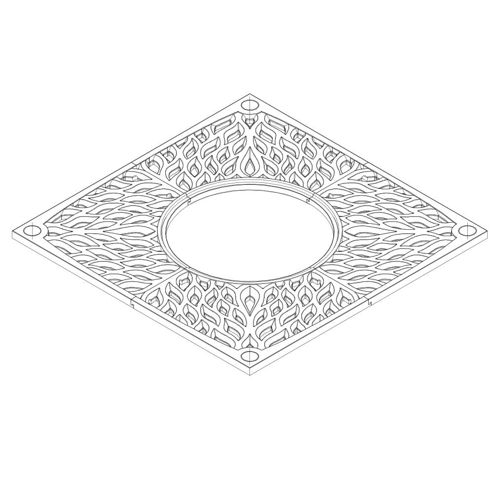 Приствольная решетка для дерева ZKING CRUST 2х2м Черная в Менделеевске фото