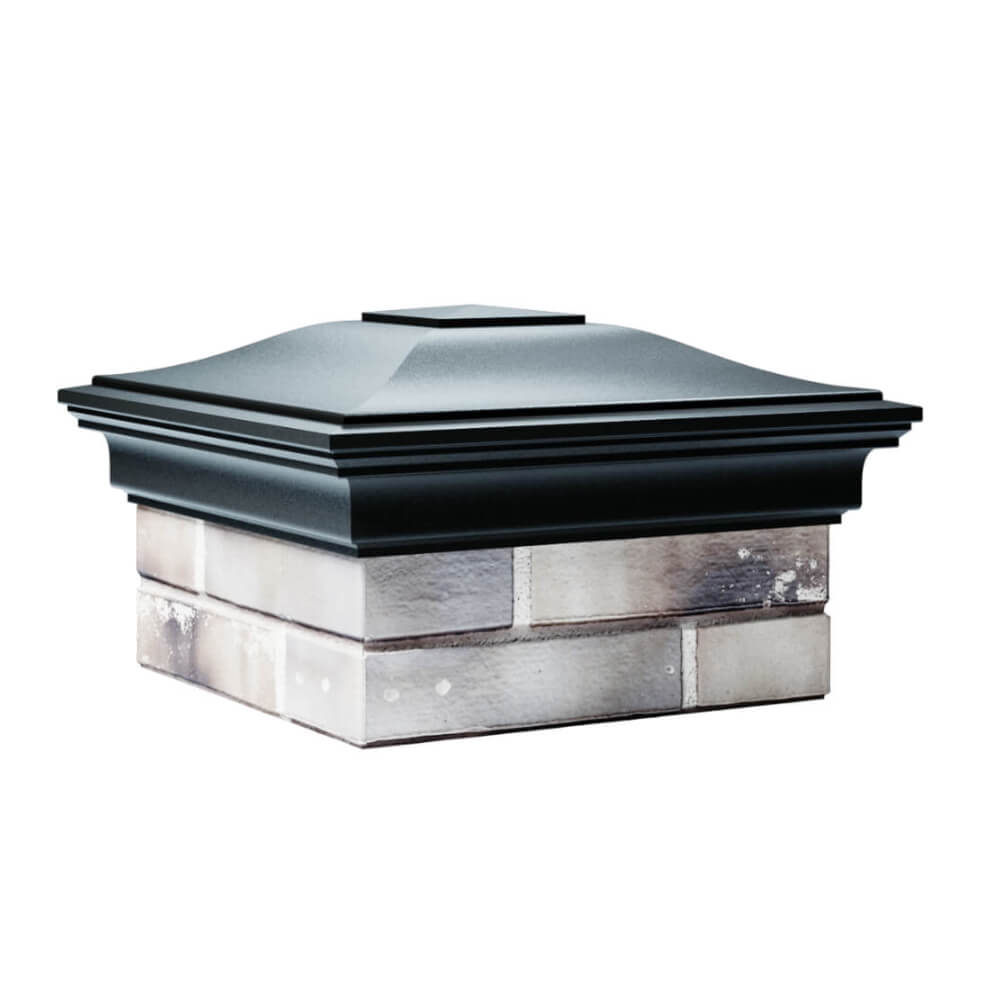 Колпак Zking Монблан Черный на столб 1.5х1.5 еврокирпича 0.7НФ (355х355мм) в Менделеевске фото