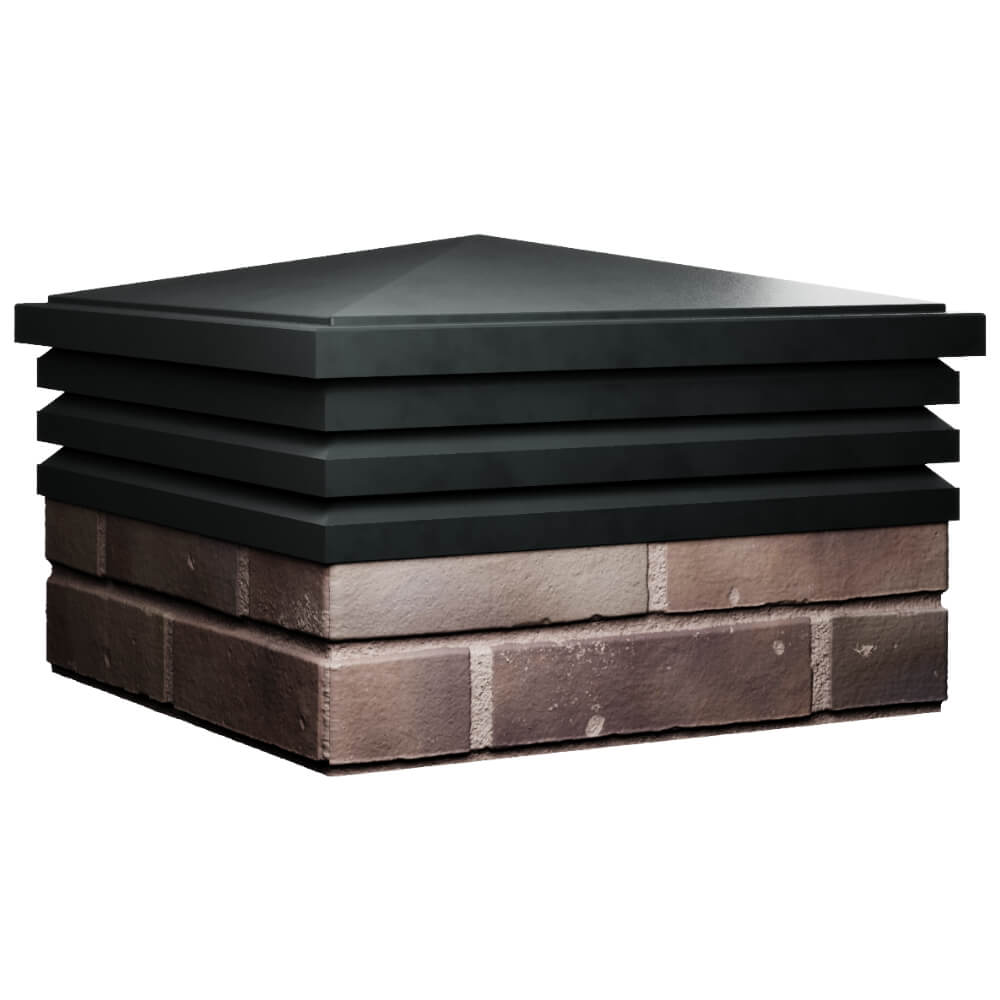 Колпак Zking Бона ХайТек Черный на столб 2х2 кирпича (513х513мм) в Менделеевске фото