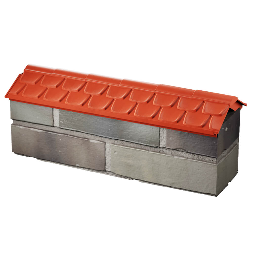 Парапет Zking Эльбрус Красный с посадкой на 0.5 кирпича (130мм) в Менделеевске фото