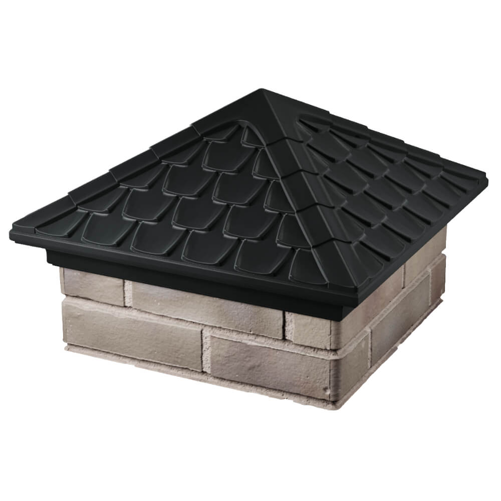 Колпак Zking Эльбрус Черный на столб 1.5х1.5 кирпича (385х385мм) в Менделеевске фото