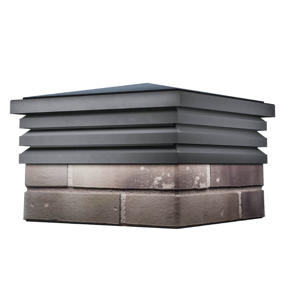 Колпак Zking Бона ХайТек Серый на столб 1.5х1.5 кирпича (385х385мм) в Менделеевске фото