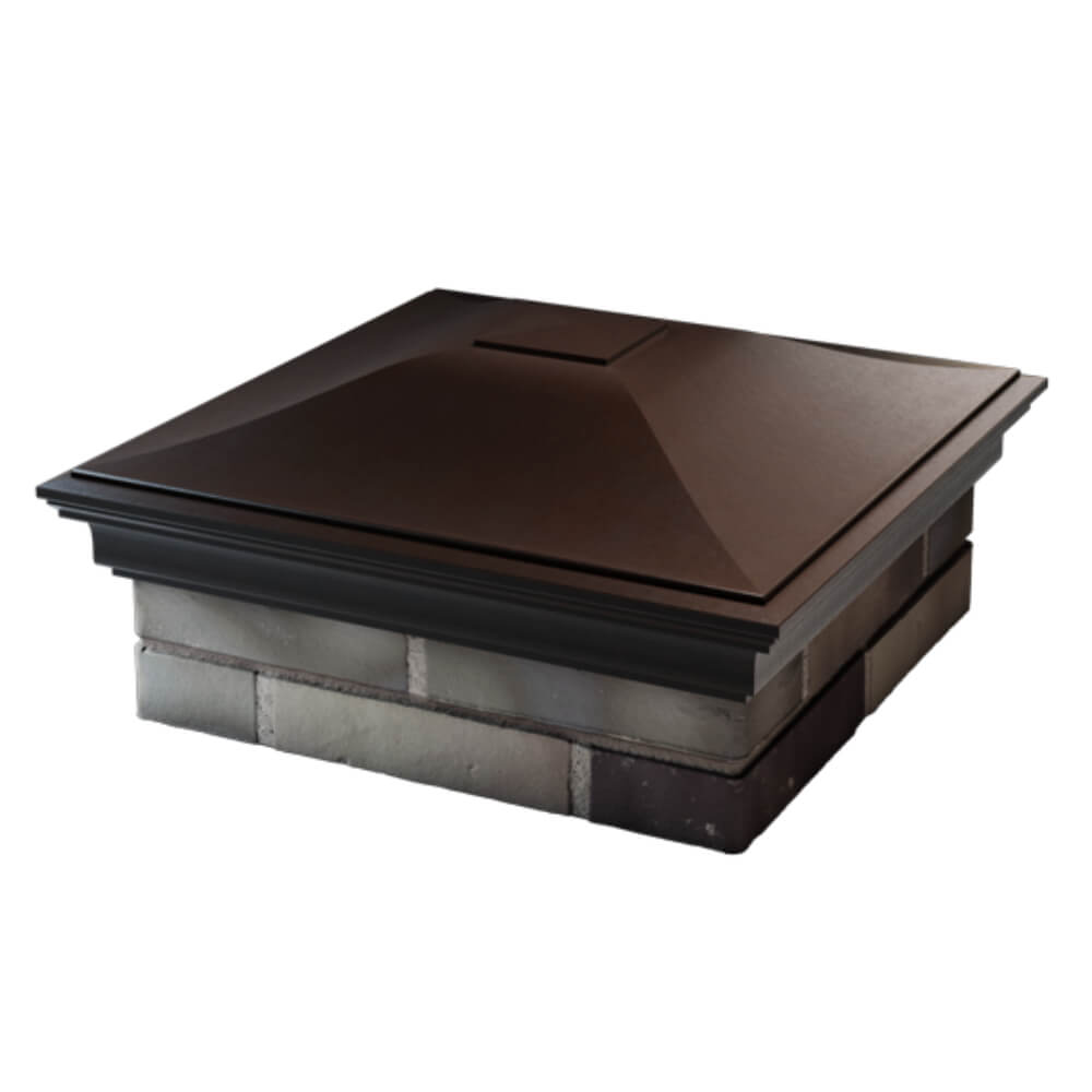 Колпак Zking Монблан Коричневый на столб 2х2 кирпича (515х515мм) в Менделеевске фото