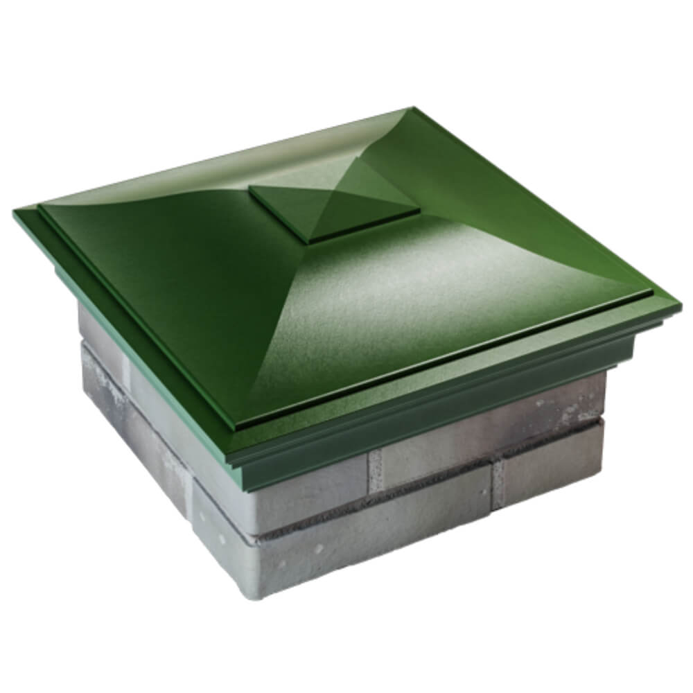 Колпак Zking Монблан Зеленый на столб 1.5х1.5 кирпича (385х385мм) в Менделеевске фото