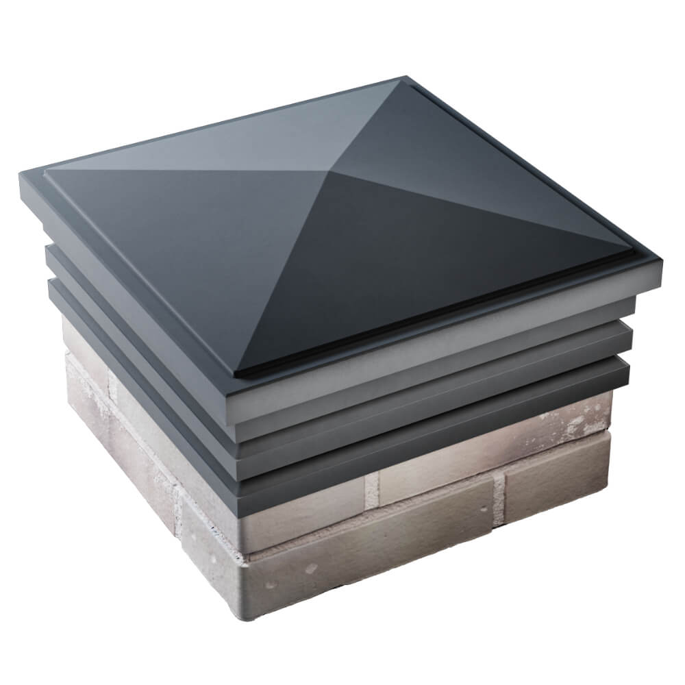 Колпак Zking Бона ХайТек Серый на столб 1.5х1.5 кирпича (385х385мм) в Менделеевске фото