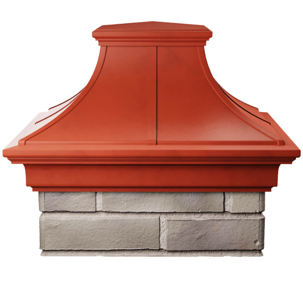 Колпак Zking Монблан Премиум Красный на столб 1.5х1.5 кирпича (385х385мм) Менделеевск фото