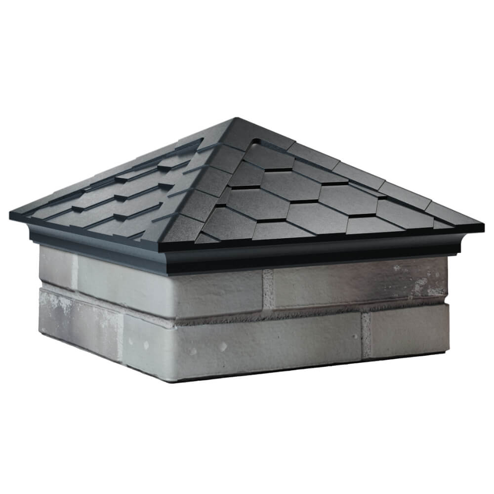 Колпак Zking Эверест Черный на столб 1.5х1.5 кирпича (390х390мм) в Менделеевске фото