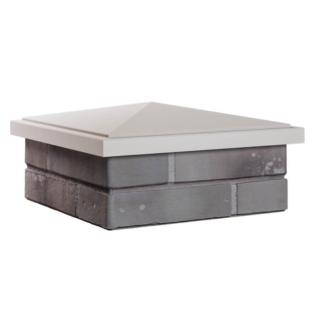 Колпак Zking БонаМоно Бежевый на столб 1.5х1.5 кирпича (385х385, 400х400мм) в Менделеевске фото