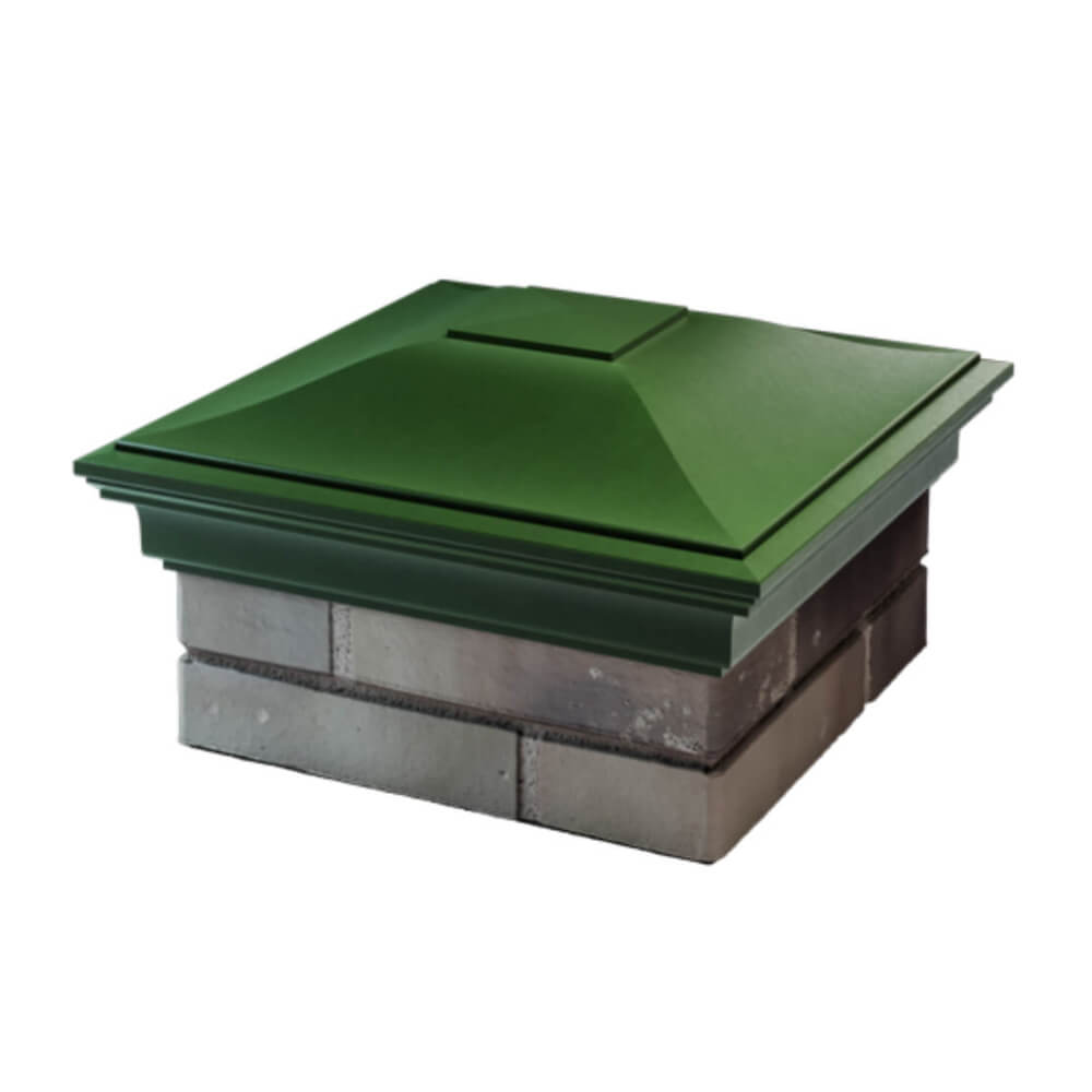 Колпак Zking Монблан Зеленый на столб 1.5х1.5 еврокирпича 0.7НФ (355х355мм) в Менделеевске фото