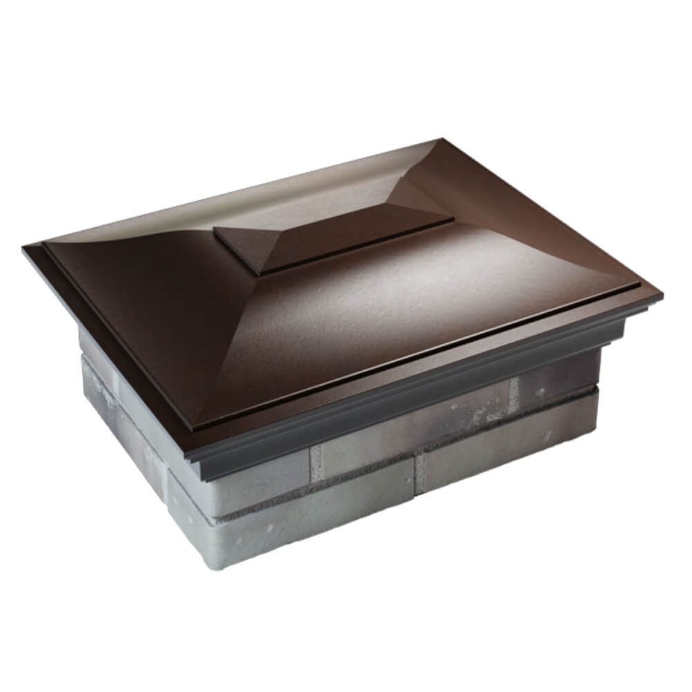 Колпак Zking Монблан Коричневый на столб 2х1.5 кирпича (515х385мм) Менделеевск фото