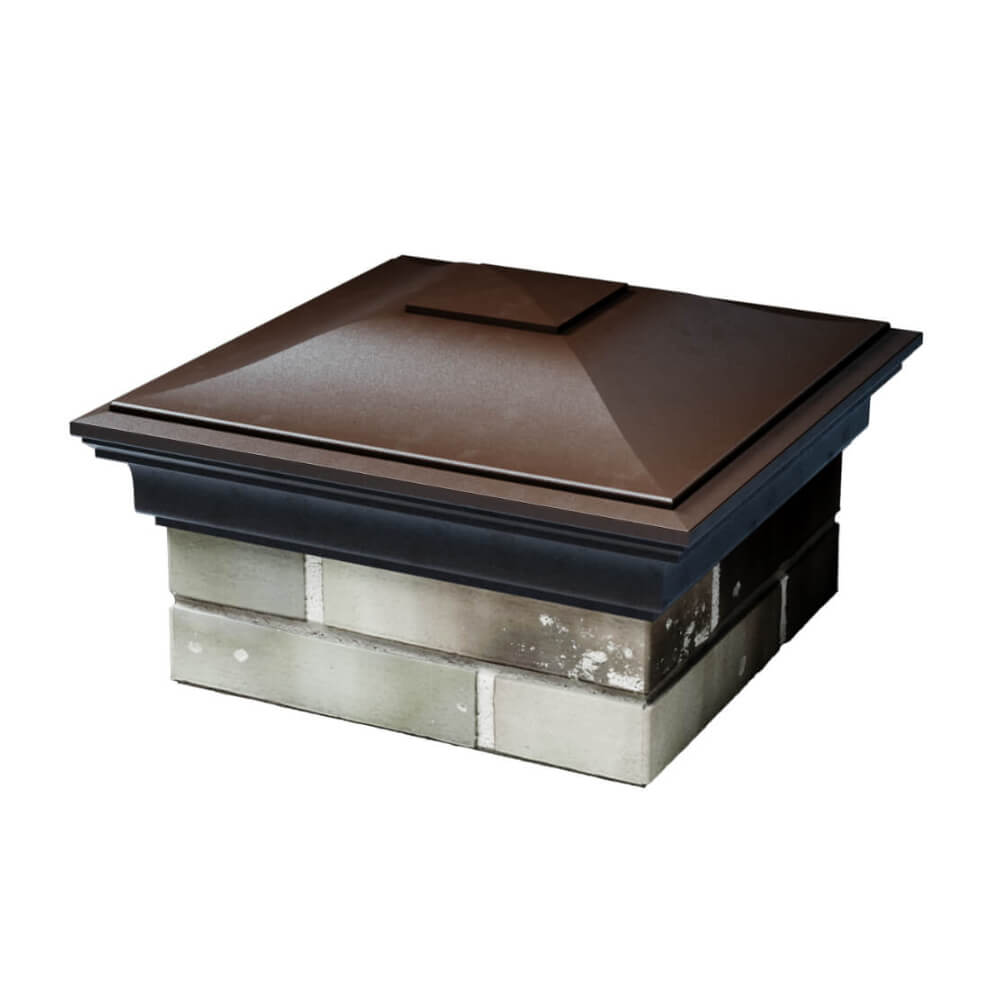 Колпак Zking Монблан Коричневый на столб 1.5х1.5 еврокирпича 0.7НФ (355х355мм) в Менделеевске фото