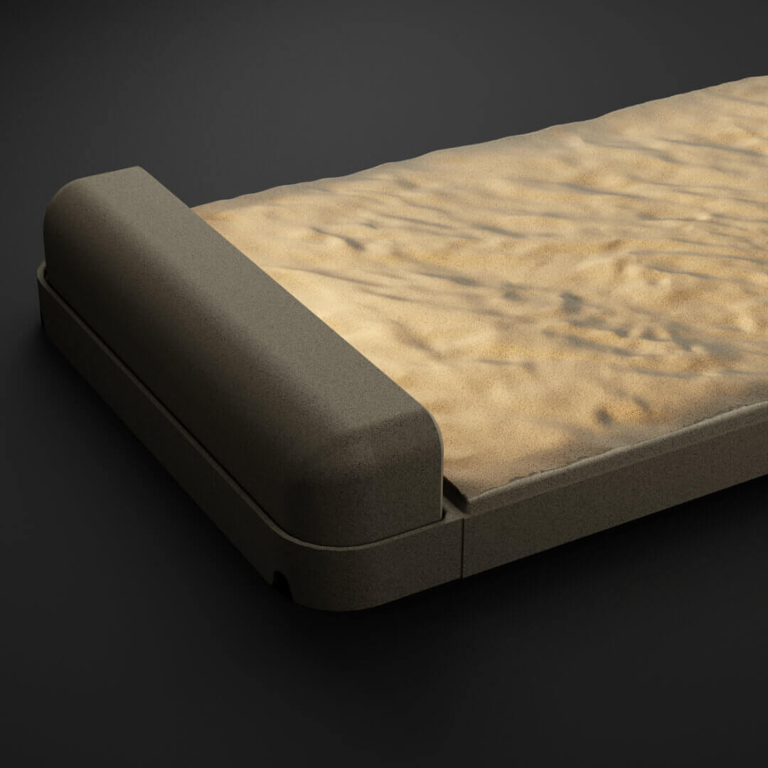 LED Светильник для шаговой плиты STONE Светлая Галька 330х75х98мм в Менделеевске фото