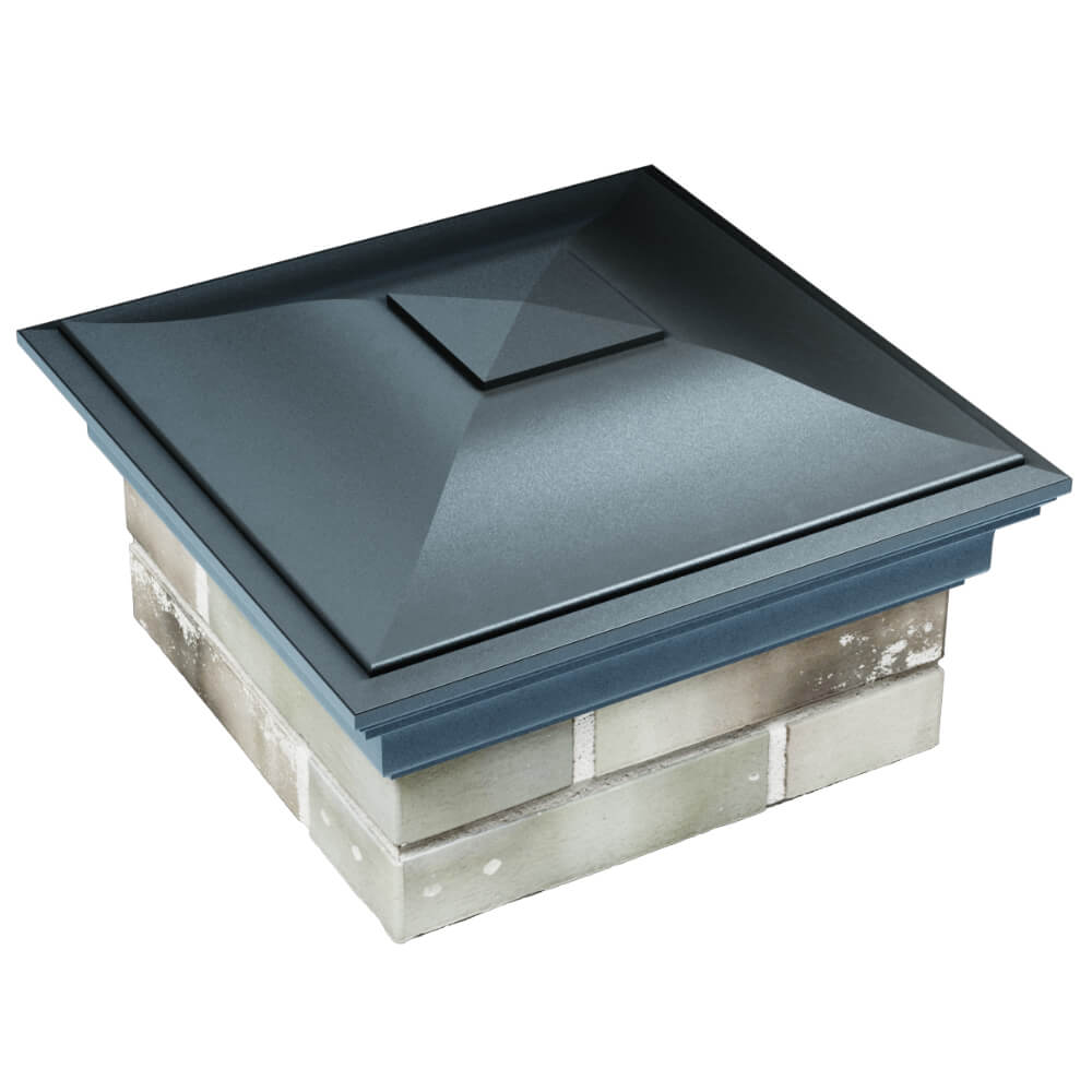 Колпак Zking Монблан Серый на столб 1.5х1.5 кирпича (385х385мм) в Менделеевске фото