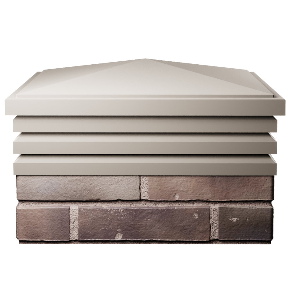 Колпак Zking Бона ХайТек Бежевый на столб 2х2 кирпича (513х513мм) Менделеевск фото