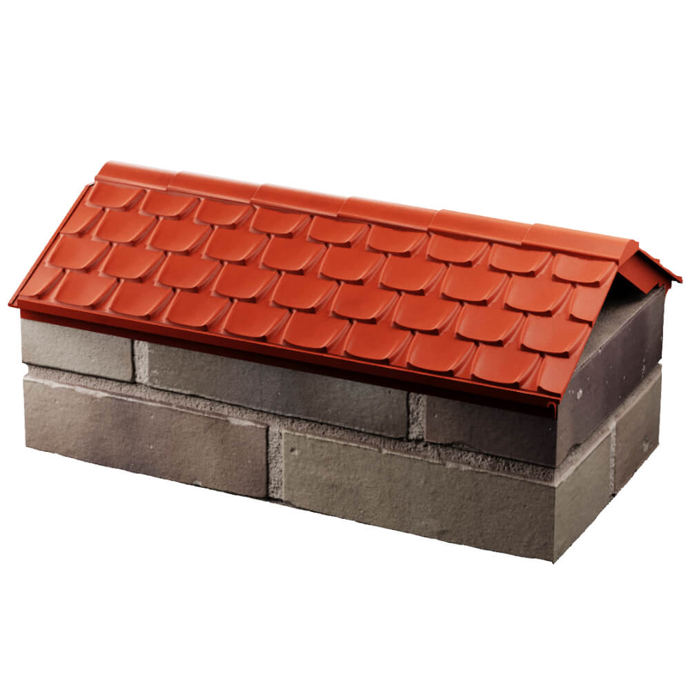 Парапет Zking Эльбрус Красный с посадкой на 1 кирпич (255мм) в Менделеевске фото