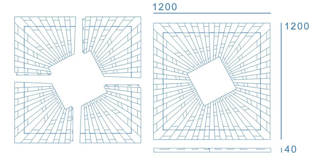 Приствольная решетка для дерева ZKING ATMOSPHERE 1.2х1.2м Черная в Менделеевске фото