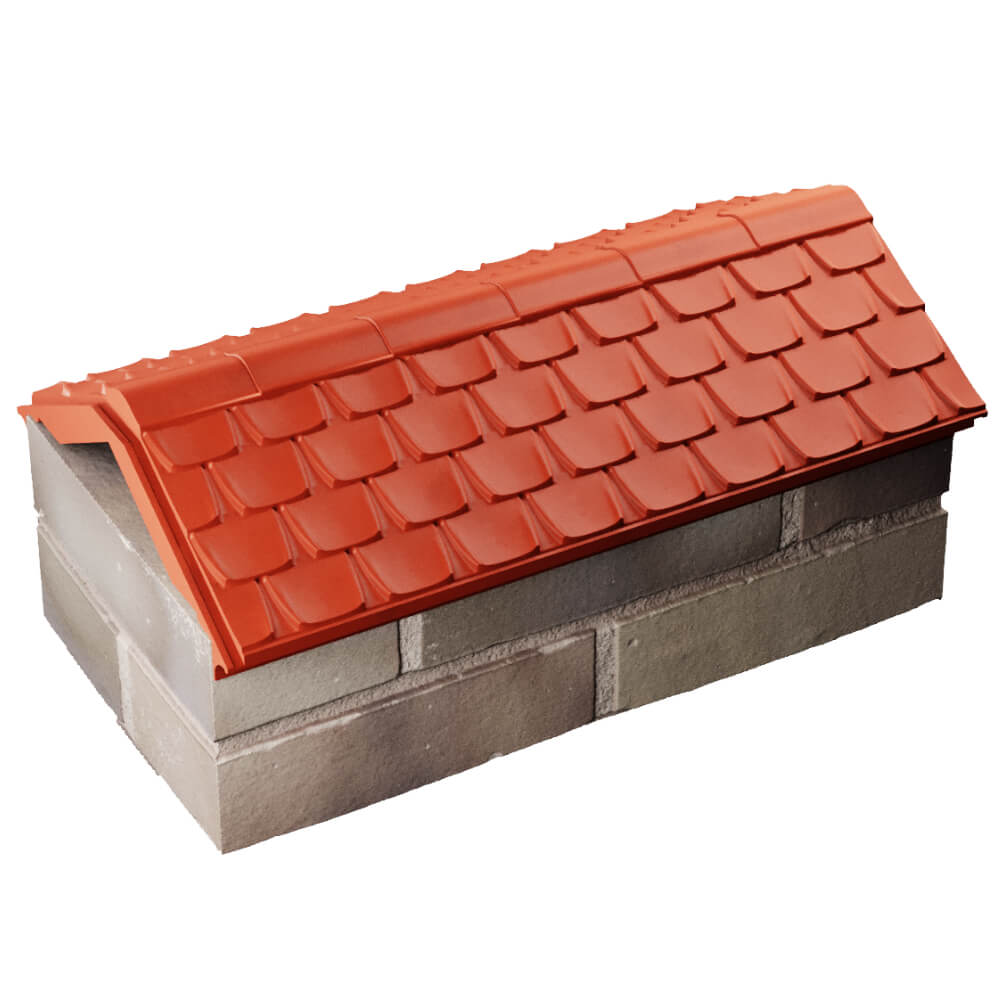 Парапет Zking Эльбрус Красный с посадкой на 1 кирпич (255мм) в Менделеевске фото