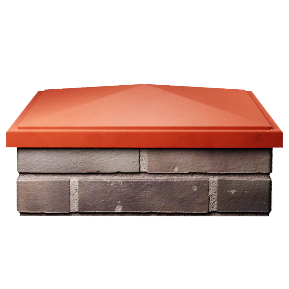 Колпак Zking БонаМоно Красный на столб 2х2 кирпича (515х515, 530х530мм) Менделеевск фото