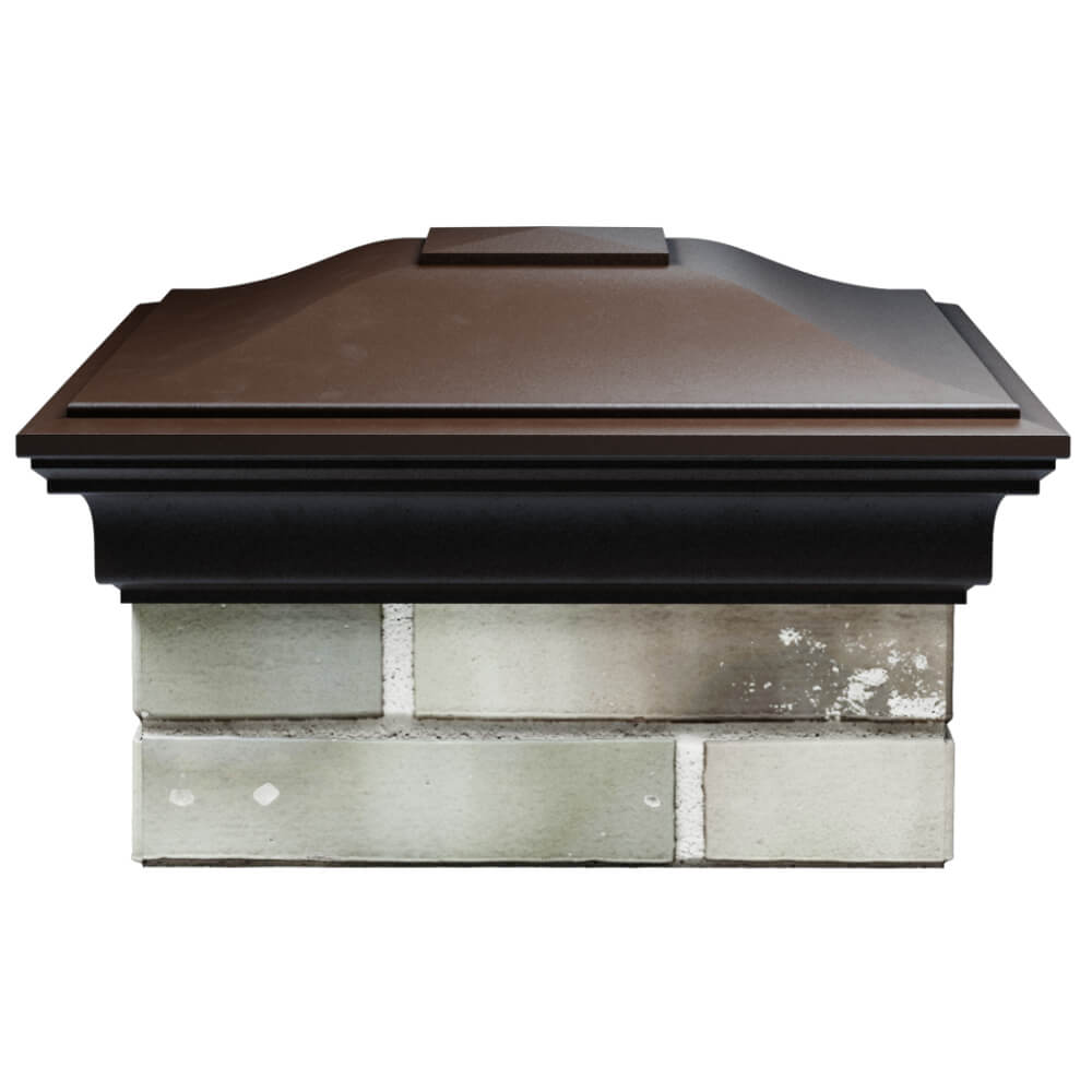 Колпак Zking Монблан Коричневый на столб 1.5х1.5 кирпича (385х385мм) Менделеевск фото