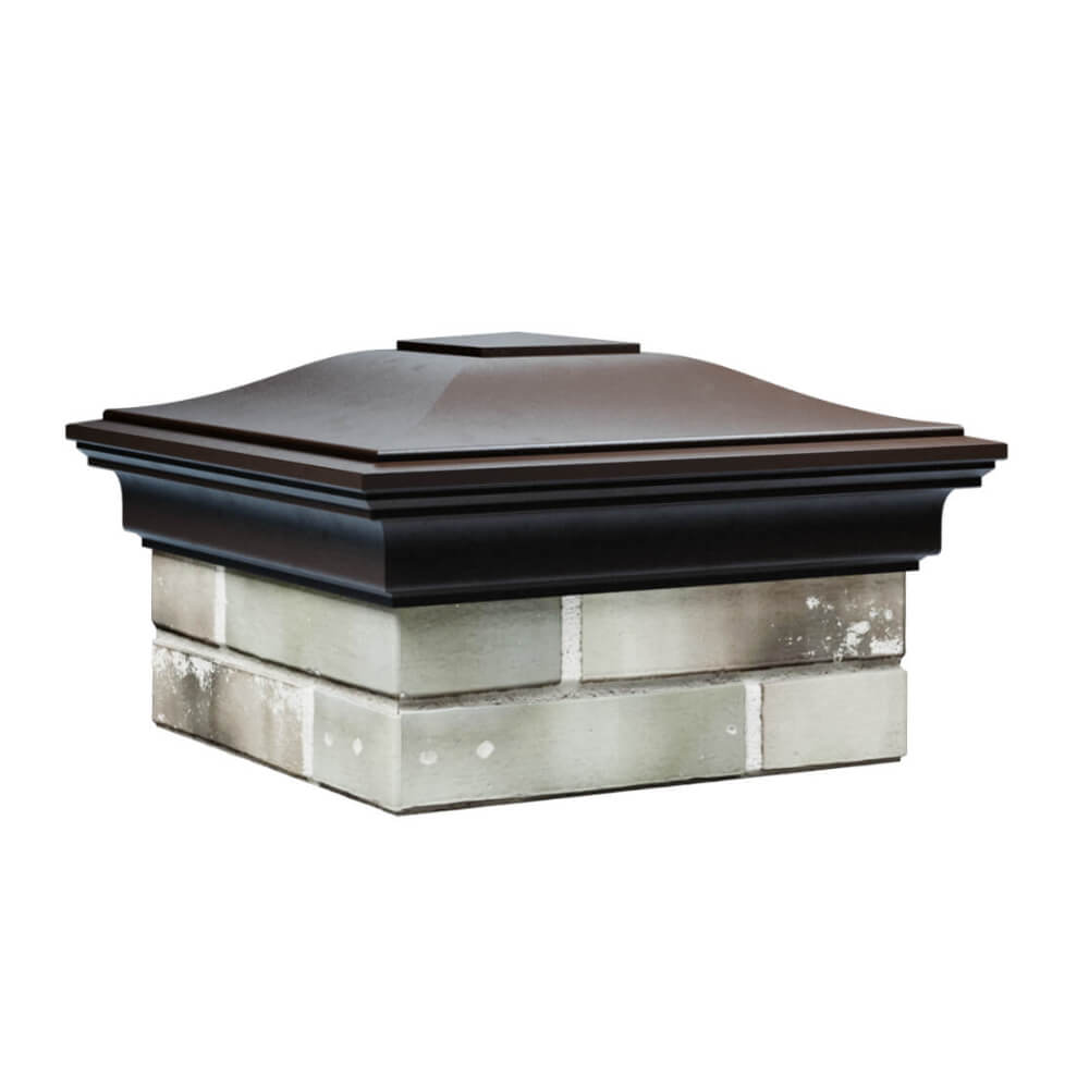 Колпак Zking Монблан Коричневый на столб 1.5х1.5 еврокирпича 0.7НФ (355х355мм) в Менделеевске фото