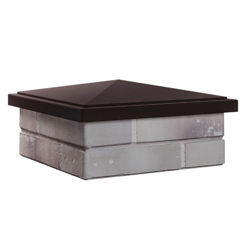 Колпак Zking БонаМоно Коричневый на столб 1.5х1.5 кирпича (385х385, 400х400мм) в Менделеевске фото