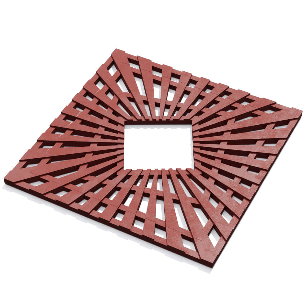 Приствольная решетка для дерева ZKING ATMOSPHERE 1.2х1.2м Красная в Менделеевске фото