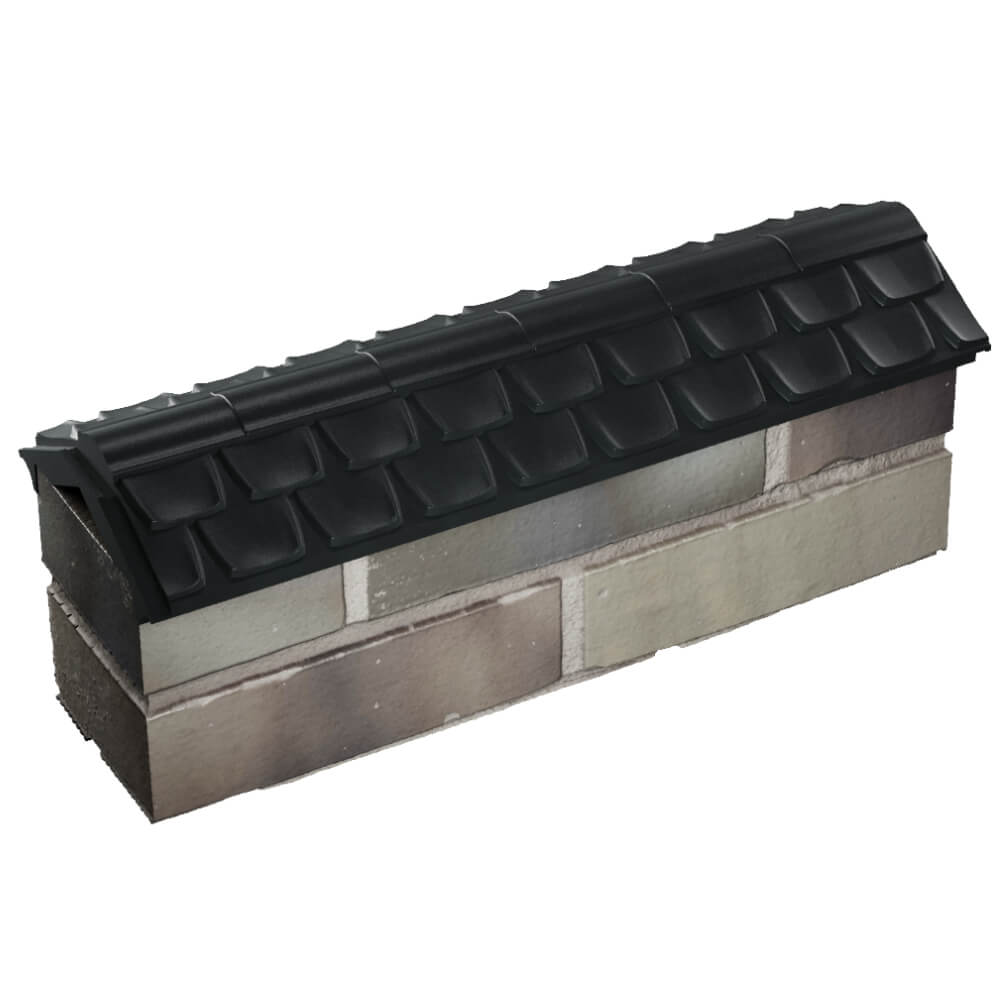 Парапет Zking Эльбрус Черный с посадкой на 0.5 кирпича (130мм) в Менделеевске фото