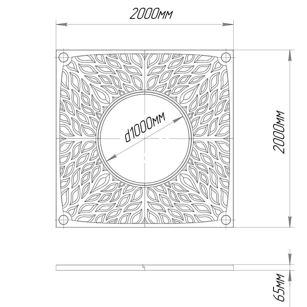 Приствольная решетка для дерева ZKING CRUST 2х2м Черная в Менделеевске фото