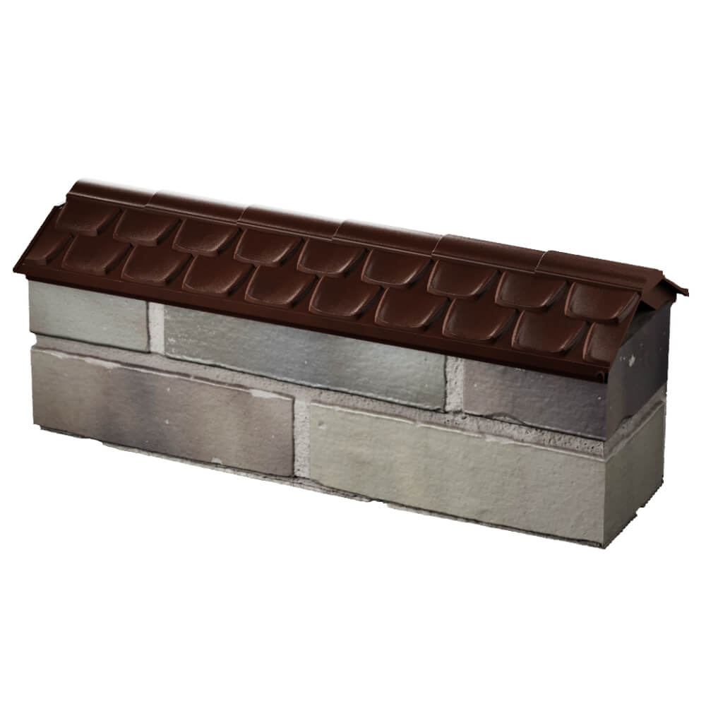 Парапет Zking Эльбрус Коричневый с посадкой на 0.5 кирпича (130мм) в Менделеевске фото