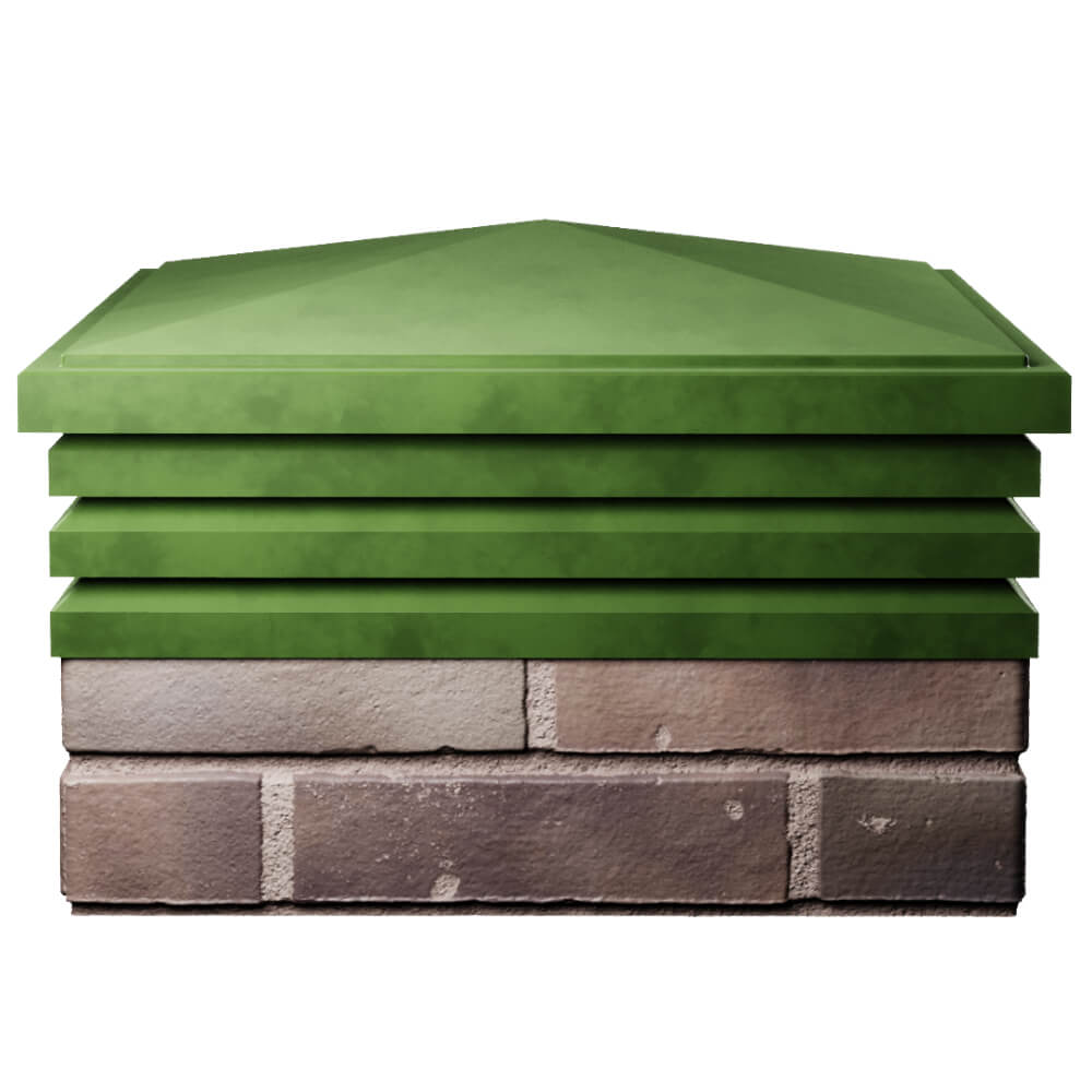 Колпак Zking Бона ХайТек Зеленый на столб 2х2 кирпича (513х513мм) Менделеевск фото