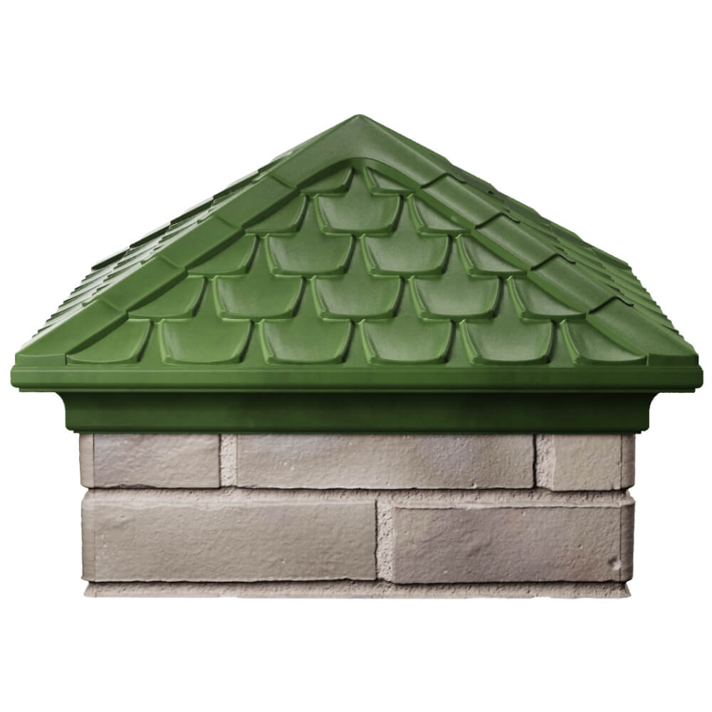 Колпак Zking Эльбрус Зеленый на столб 1.5х1.5 кирпича (385х385мм) Менделеевск фото