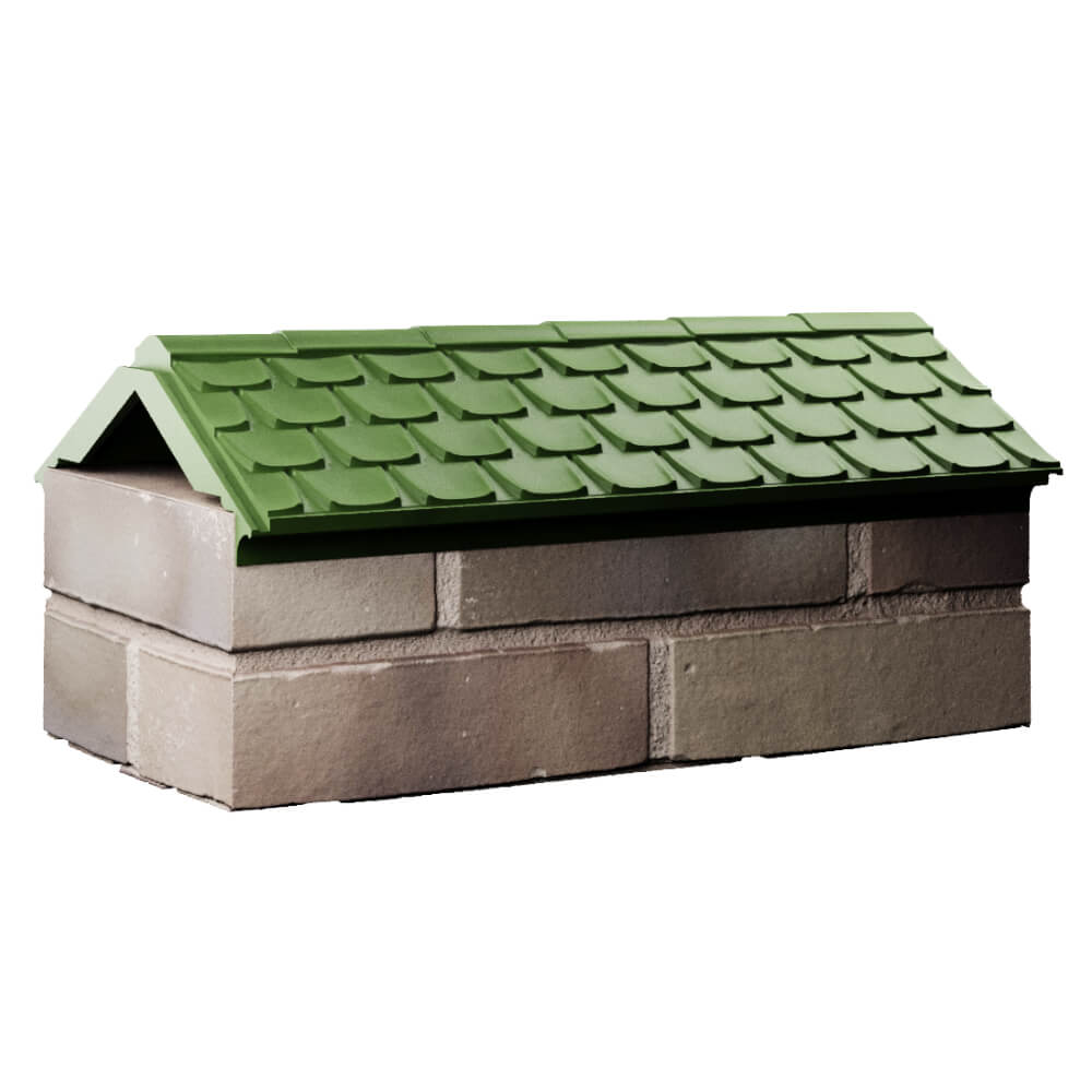 Парапет Zking Эльбрус Зеленый с посадкой на 1 кирпич (255мм) Менделеевск фото