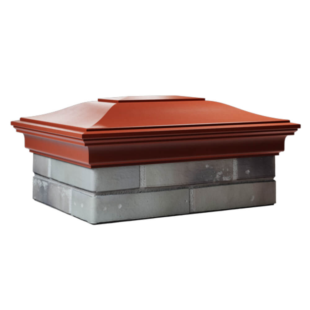 Колпак Zking Монблан Красный на столб 2х1.5 кирпича (515х385мм) в Менделеевске фото