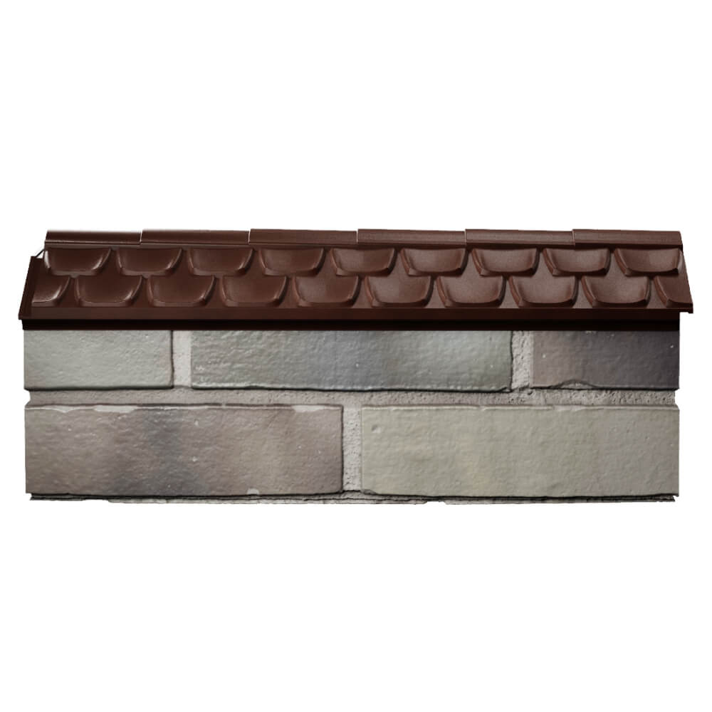 Парапет Zking Эльбрус Коричневый с посадкой на 0.5 кирпича (130мм) в Менделеевске фото