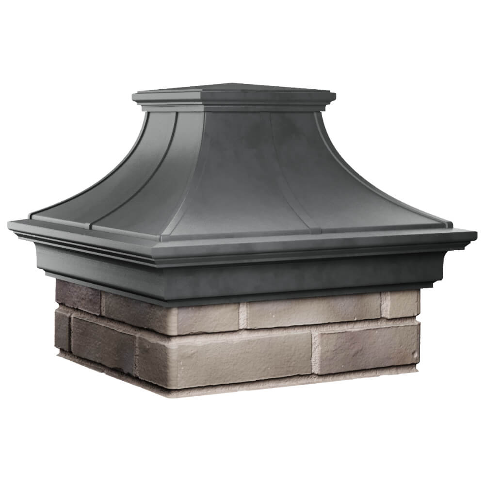 Колпак Zking Монблан Премиум Серый на столб 1.5х1.5 кирпича (385х385мм) в Менделеевске фото